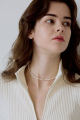 [14K] bell pearl earrings