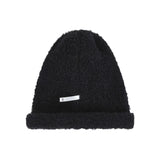 VA Brooch Melange Wool Rolling Beanie Blackmix