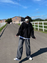 カバーツートンルーズフィットフーディ―/COVER TWO TONE LOOSEFIT HOODY