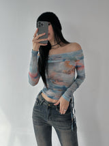 blue rain blouse