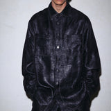 ステッチデティールシャイニーオーバーフィットシャツ/STITCH DETAIL SHINY OVERFIT SHIRT