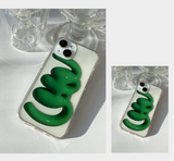 ペインティングオブジェクトフォーンケース / 3D Painting Object Phone Case Green