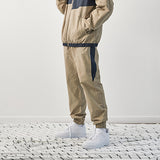 セミワイドジョガーパンツ/Semi Wide Seperate Block Jogger Pants Beige/Navy (6604003082358)
