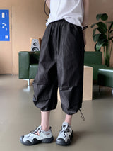 [フェードなし] ストリング ツーウェイ ワイド デニム ショートパンツ パンツ/ [NONE FADE] Seulti String Two-Way Wide Denim Shorts Pants