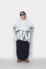 フレームオーバー長袖Tシャツ