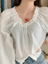 ロディンチェリーストーンハートネックレス / [925silver] Rodin Cherry stone Heart Necklace