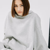 オーバーフィットプリンティングパーカー/OVERFIT PRINTING HOODIE-MELANGE GREY