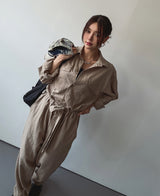(UNISEX) デザートリネンジャンプスーツ