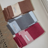 STRIPE MUFFLER_CREAM BROWN