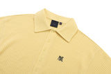 リーセントボタンニットポロ / RECENT BUTTON KNIT POLO_LIGHT YELLOW