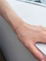 [92.5silver] curve line bracelet
