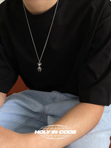 No.0210 solid bear necklace
