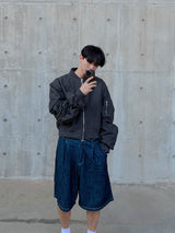 オンジェリーデニムワンタックハーフパンツ / On Jerry Denim One Tuck Half Pants