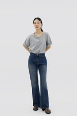 ベーシックジーンブルーブーツカットパンツ / no.332 Basic Jean Blue Bootcut Pants