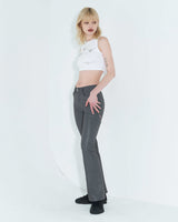 コーテッドバックスリットジーンズ / Coated Back Slit Jeans _ Grey