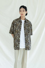 コンプレックス 1/2 シャツ / COMPLEX BYZANTINE PAISLEY 1/2 SHIRT BROWN