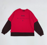 ブラックリストレタリングレイヤードTシャツ