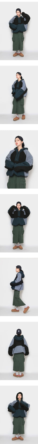 ダンブルドカラーフードアノラックパーカー / Dumbled colored hood anorak