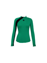 FLOWER EMBROIDERY TWO TONE LONG SLEEVE (2 COLOR) (6682310082678)