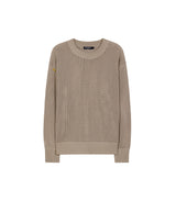 WAFFLE FISHNET SWEATER BEIGE (6691447439478)