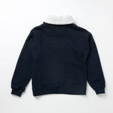 FLEECE COLLAR HALF ZIP CREW_navy (6640102834294)