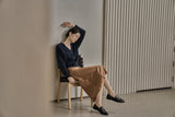 Vボタンカーディガン/V BUTTON CARDIGAN_SMOKE