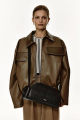 Lizard Shoulder bag_Black