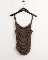 Dao shirring drape sleeveless