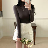 [BELLIDE MADE] Daily Label Semi-Cropped Short-Sleeved T-Shirt