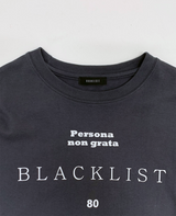 ブラックリストレタリングレイヤードTシャツ