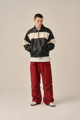COLOR TONING LEATHER JACKET