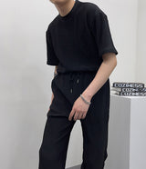 UNプリーツ半袖Tシャツ / UN Pleats Short-Sleeved T-Shirt (4 colors)