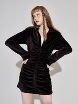 ベルベットシャーリングワンピース / VELVET SHIRRING ONE-PIECE