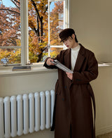 ウールローブヒッデンコート/Wool robe hidden coat (2 color)