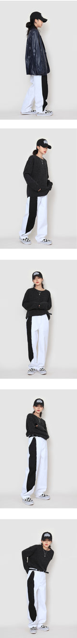 ハーフカラードパンツ / half colored pants