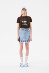 チェリートムボーイグラフィックTシャツ / CHERRY TOMBOY GRAPHIC T-SHIRT [BROWN]