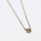 14K gold antique cognac diamond necklace (6680482742390)