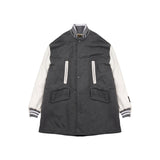 [UNISEX] Reversible Wool-Blend Varsity Coat (Grey) (6656672989302)