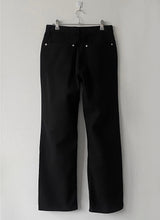 White wide long denim pants
