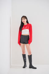 ミッドラインネッククロップTシャツ / (9085) Midline Neck Crop Tee