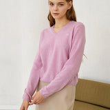 100%cashmere v neck basic top_violet mist (6653681631350)