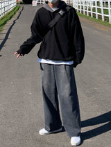 ルアワンタックワイドデニムパンツ/LUR ONETUCK WIDE DENIM PANTS(2COLOR)