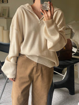 ニコルソンハーフジップアップニット