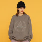 GHCピグメントリボンスウェットシャツ/GHC PIGMENT RIBBON SWEAT SHIRT_GREY