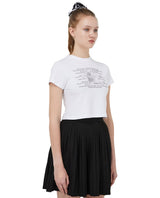 [i-ts21-003] ANGEL CAT CROP T-SHIRT WHITE