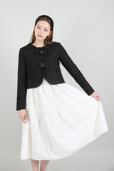 ツイードリボンジャケット / Tweed Ribbon Jacket Black