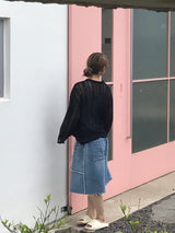 スラッシュデニムハーフパンツ