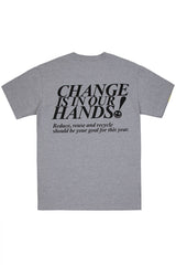 サステナブルキャンペーンTシャツ/SUSTAINABLE FASHION CAMPAIGN 1/2 T-SHIRT_GRAY