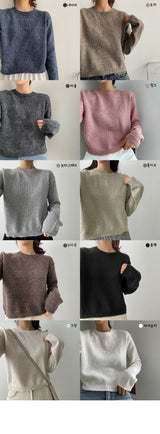 ビーズハーフクロップドラウンドニットウェア / Beads Half Cropped Round Knitwear