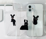 クリアアイラビットフォーンケース / Clear-eyed rabbit phone case
